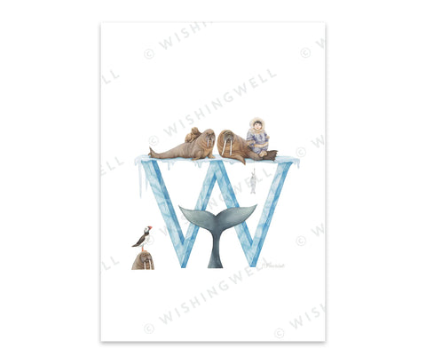 Wishing Well Alphabet Greeting Card