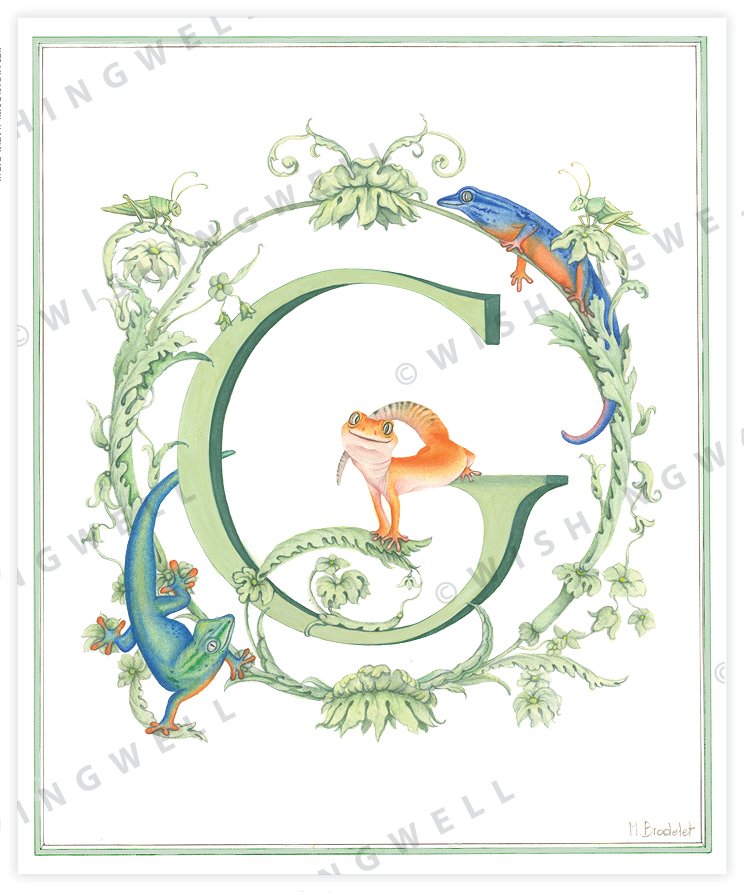 Wishing Well Animal ABC Greeting Card, view 7
