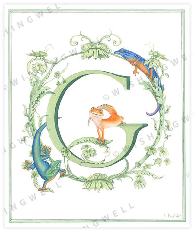 Wishing Well Animal ABC Greeting Card