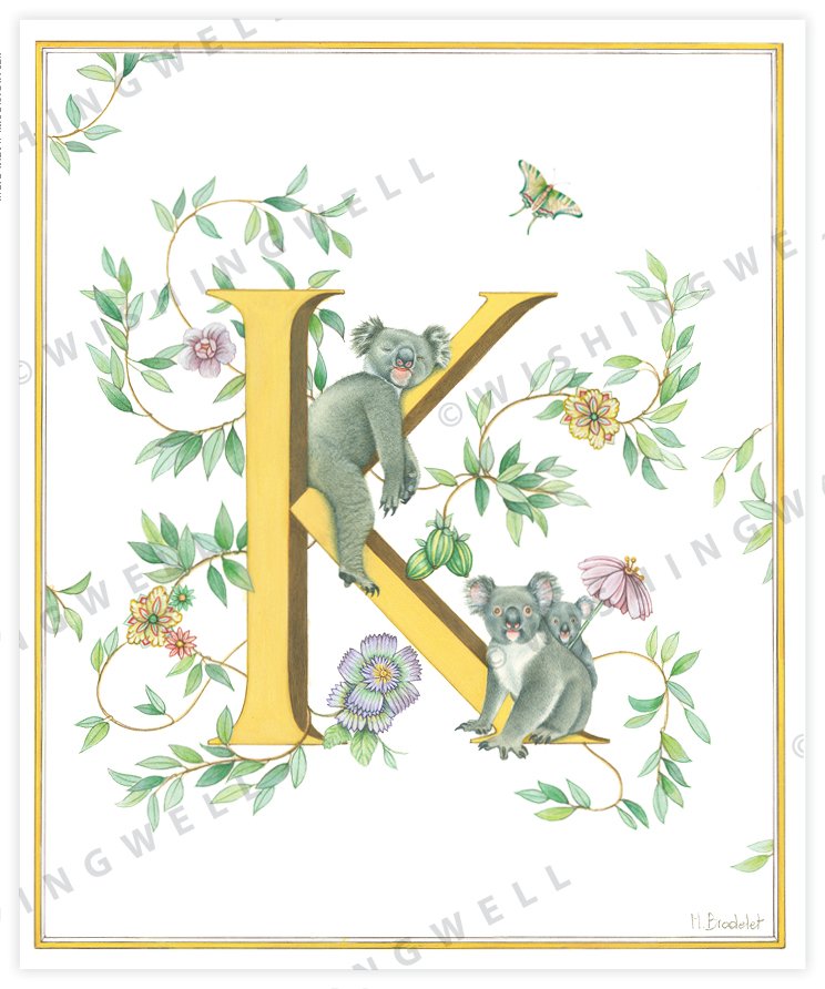Wishing Well Animal ABC Greeting Card, view 12