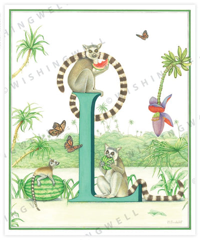 Wishing Well Animal ABC Greeting Card