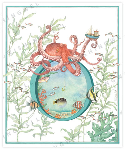 Wishing Well Animal ABC Greeting Card