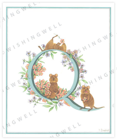 Wishing Well Animal ABC Greeting Card