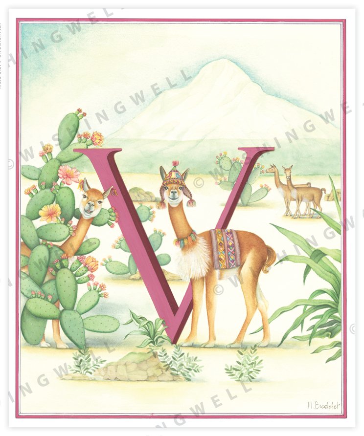 Wishing Well Animal ABC Greeting Card