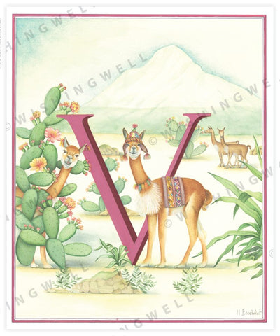 Wishing Well Animal ABC Greeting Card