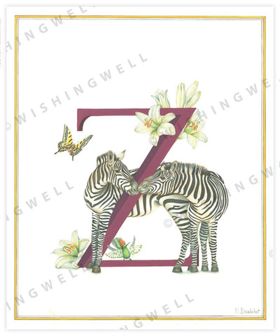 Wishing Well Animal ABC Greeting Card