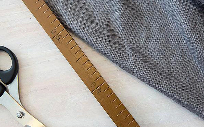 Craftsman cutting linen