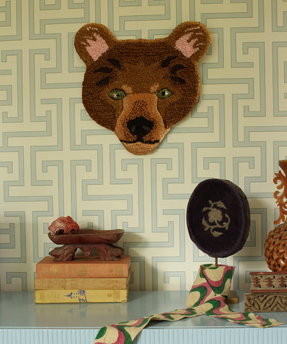 Archie Check Bear Head Rug XS, view 4