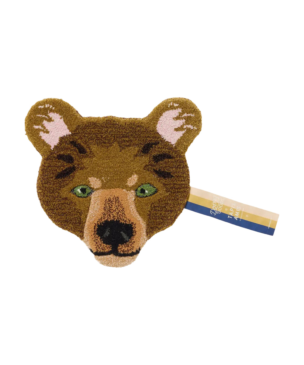 Doing Goods Archie Check Bear Head Rug XS