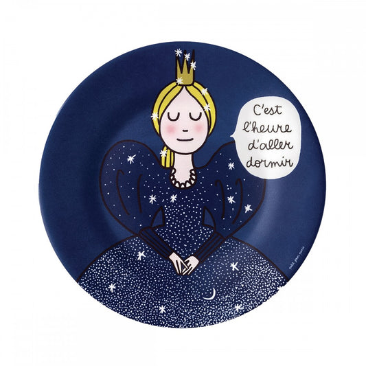 Petit Jour Princess "C'est L'heure d'Aller Dormir" Dessert Plate
