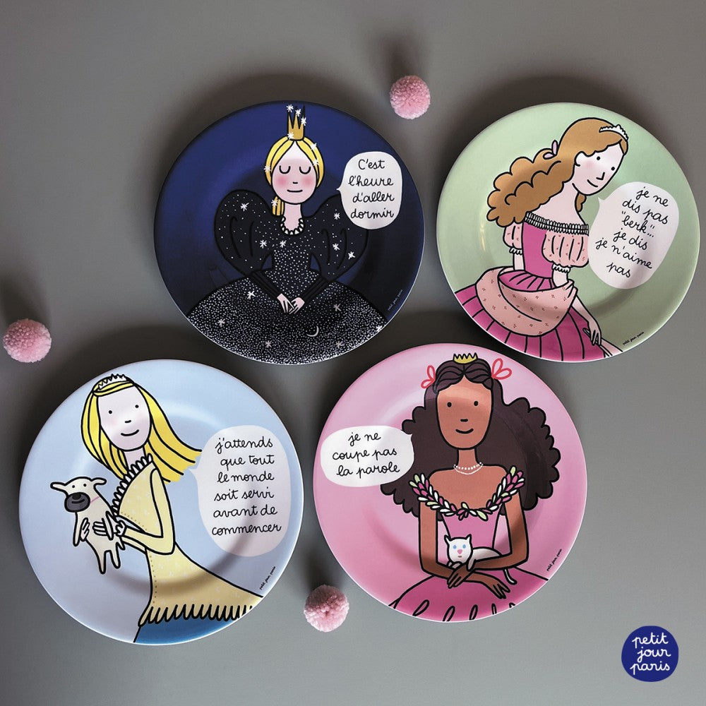 Petit Jour Princess "C'est L'heure d'Aller Dormir" Dessert Plate, view 3