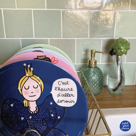 Petit Jour Princess "C'est L'heure d'Aller Dormir" Dessert Plate