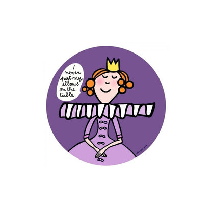 Petit Jour Princess "I Never Put My Elbows.." melamine dessert plate