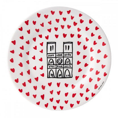 Petit Jour Picto-Hearts Notre-Dame Plate 20cm
