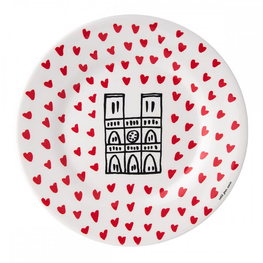 Petit Jour Picto-Hearts Notre-Dame Plate 20cm