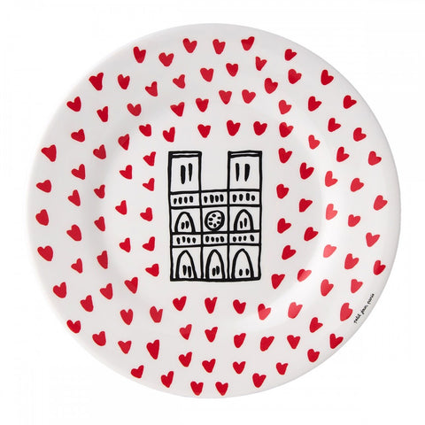 Petit Jour Picto-Hearts Notre-Dame Plate 20cm
