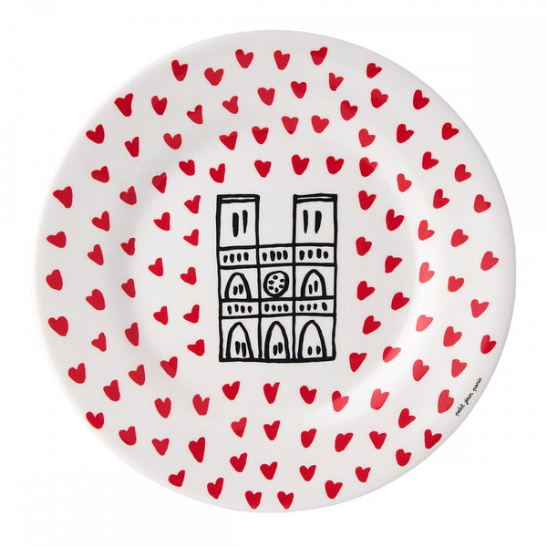 Petit Jour Picto-Hearts Notre-Dame Plate 20cm