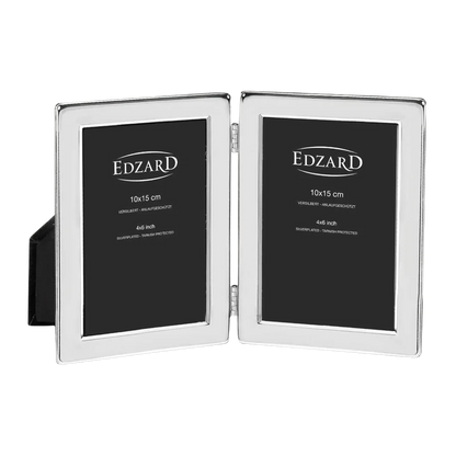 Edzard Salerno Double Portrait Picture Frame (10x15 cm), silver-plated photo frame
