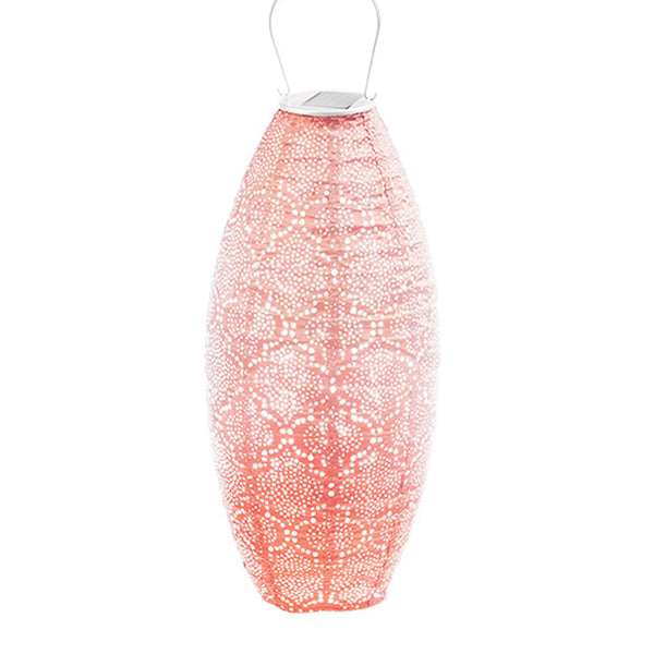 Lumiz Bazaar Pink Long Oval LED Solar Lantern