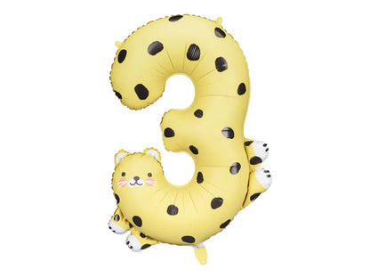 Foil Balloon Spotted Cat Number 3