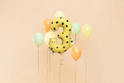 Foil Balloon Spotted Cat Number 3 for a third birthday