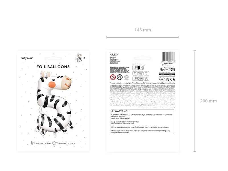 TLS25 - Foil Balloon Number Animal