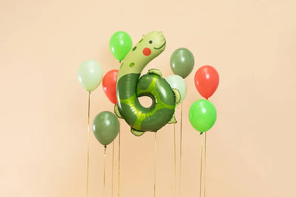 Foil Balloon Turtle Number 6 for a sixth birthday