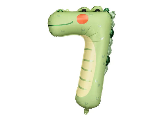 Foil Balloon Number 7 Crocodile
