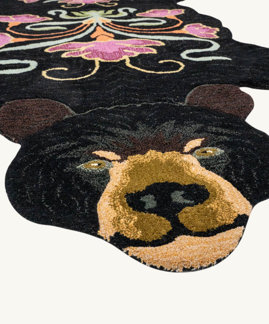 Blooming Black Bear Rug XL