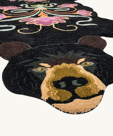 Blooming Black Bear Rug XL