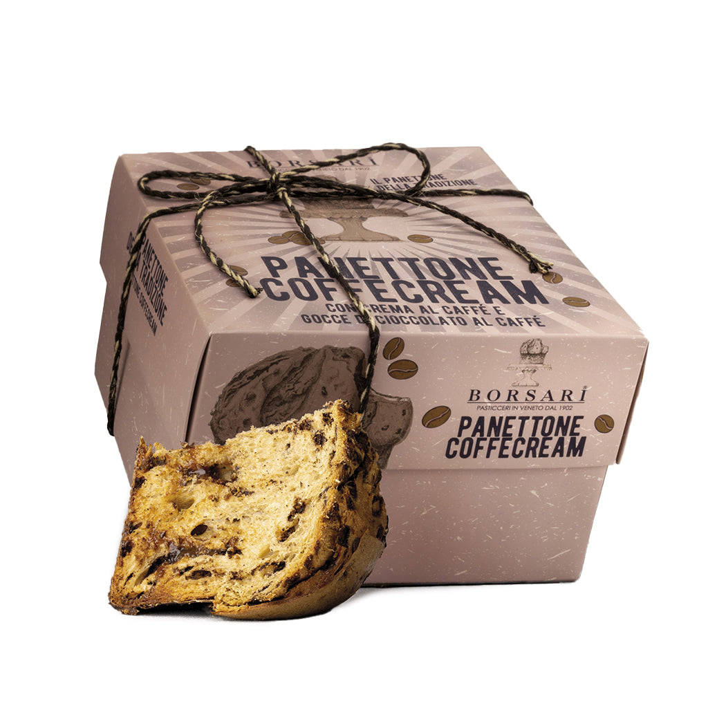 Borsari Rustico Coffee Cream Panettone 1.1kg, Italian Christmas cake