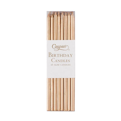 Caspari slim birthday candles, pack of 16 in a clear box