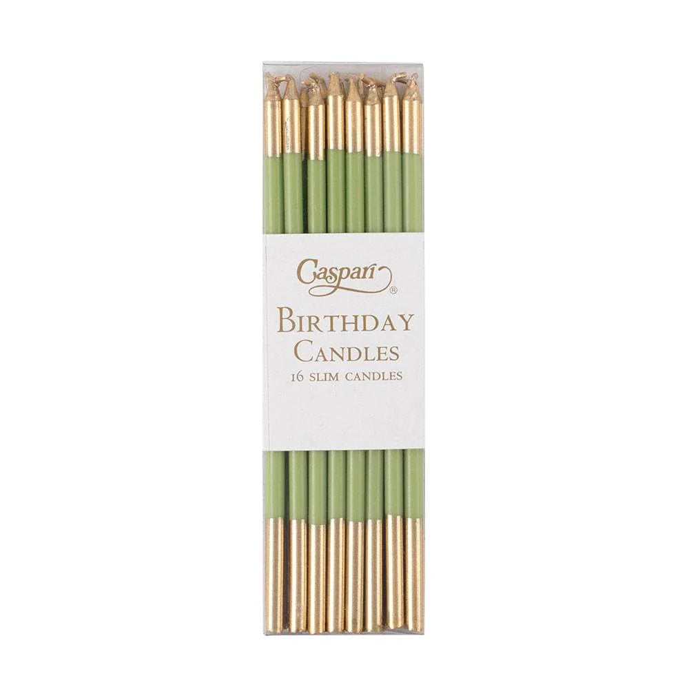 Caspari slim birthday candles, pack of 16 in a clear box, view 10