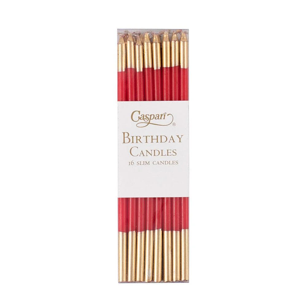 Caspari slim birthday candles, pack of 16 in a clear box, view 11