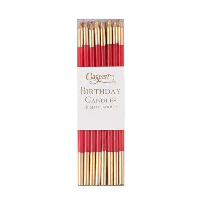 Caspari slim birthday candles, pack of 16 in a clear box, view 11