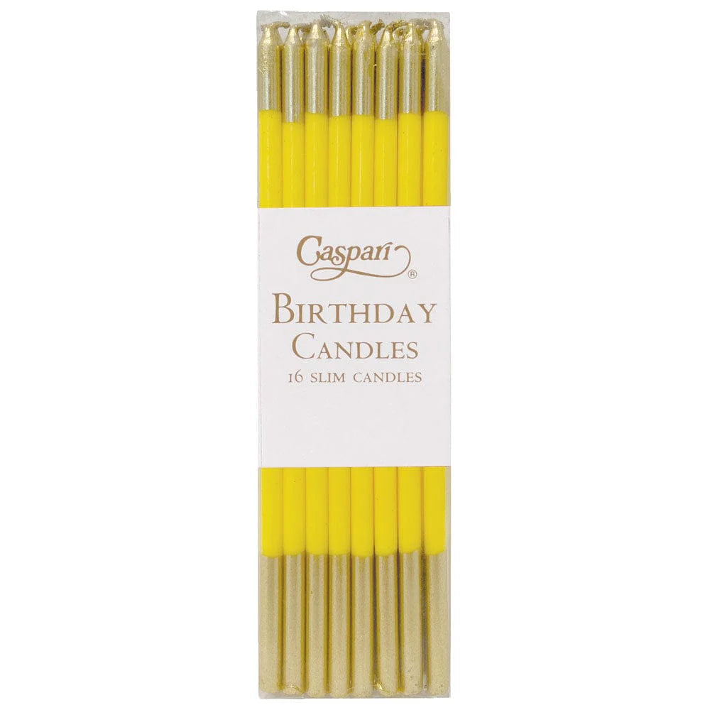 Caspari slim birthday candles, pack of 16 in a clear box, view 2