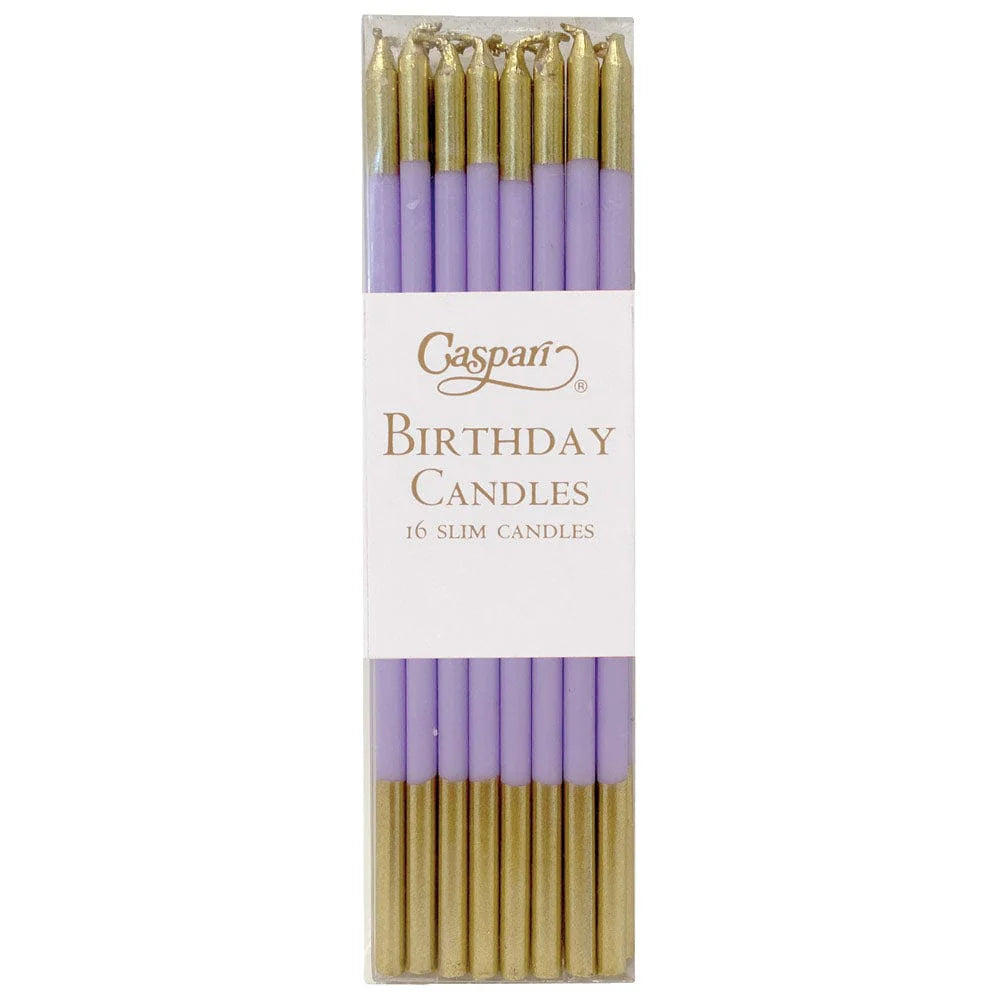 Caspari slim birthday candles, pack of 16 in a clear box, view 4