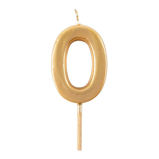 Caspari gold number birthday candle
