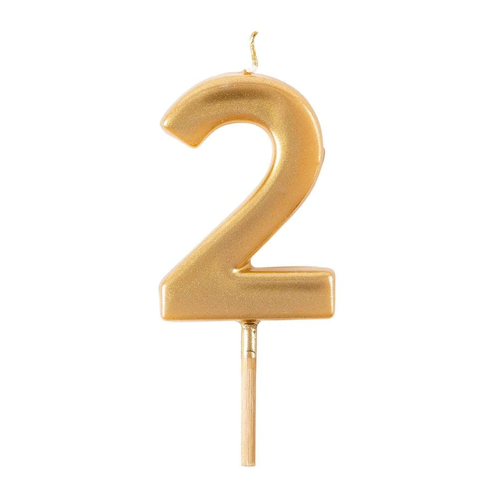 Caspari gold number birthday candle – view 3