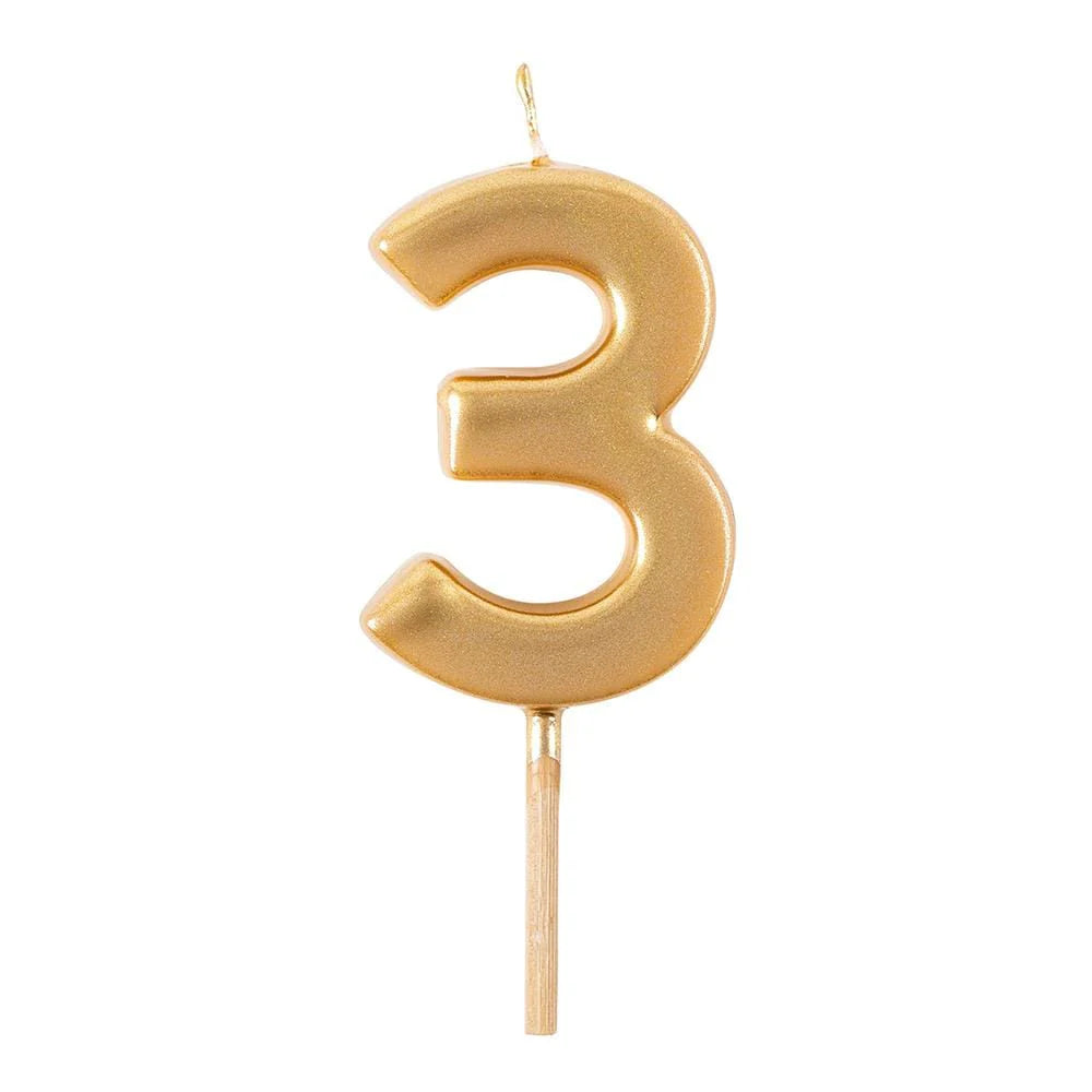 Caspari gold number birthday candle – view 4