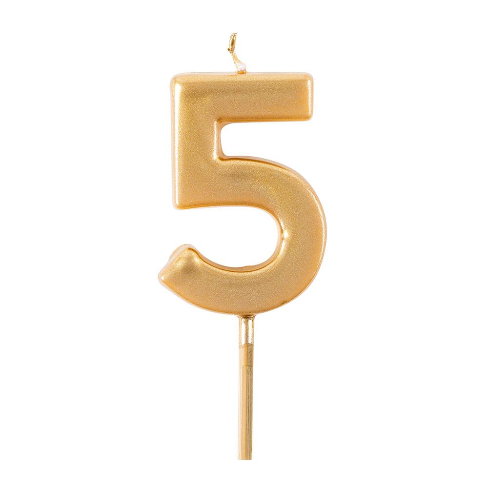 Caspari gold number birthday candle – view 6