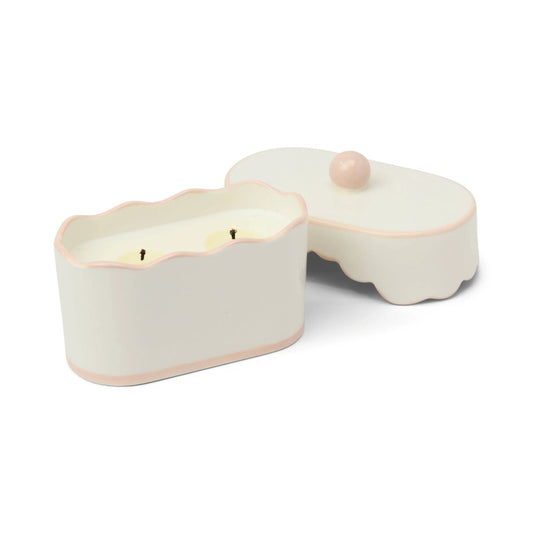 Paddywax Chérie Pink Ceramic Dish Candle (Yuzu Woods)