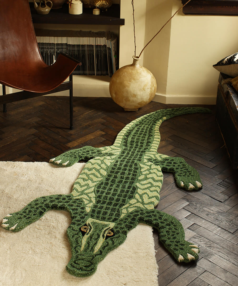Coolio Crocodile Rug Large, view 7
