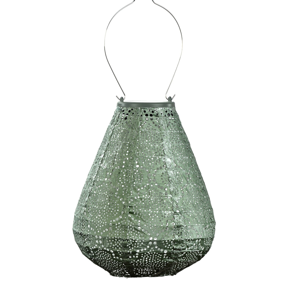 Lumiz Bazaar Sage Green Tulip LED Solar Lantern