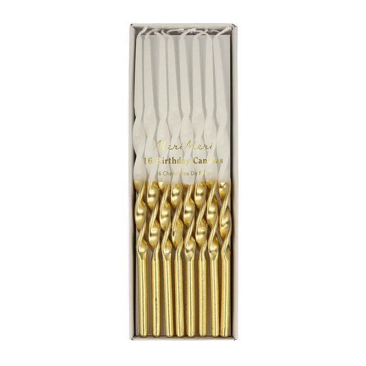 Meri Meri Gold Dipped Twisted Candles
