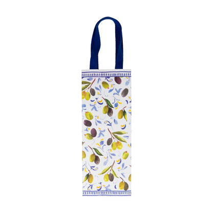 Caspari Mediterranean Blue Bottle Bag, view 3