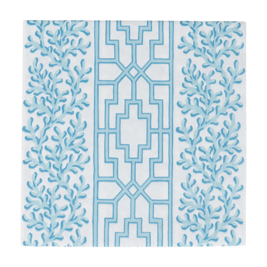 Caspari Coral And Trellis Robin's Egg Napkin