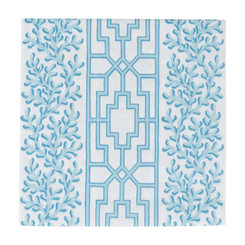 Caspari Coral And Trellis Robin's Egg Napkin