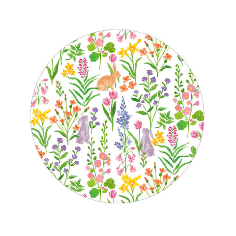 Caspari Bunny Field Salad/Dessert Plate (8pcs)