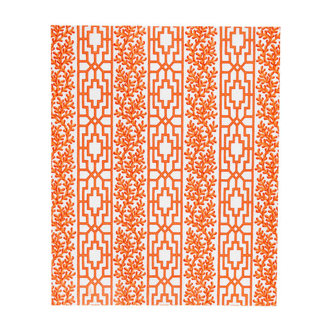 Caspari Coral And Trellis Coral Guest Towel